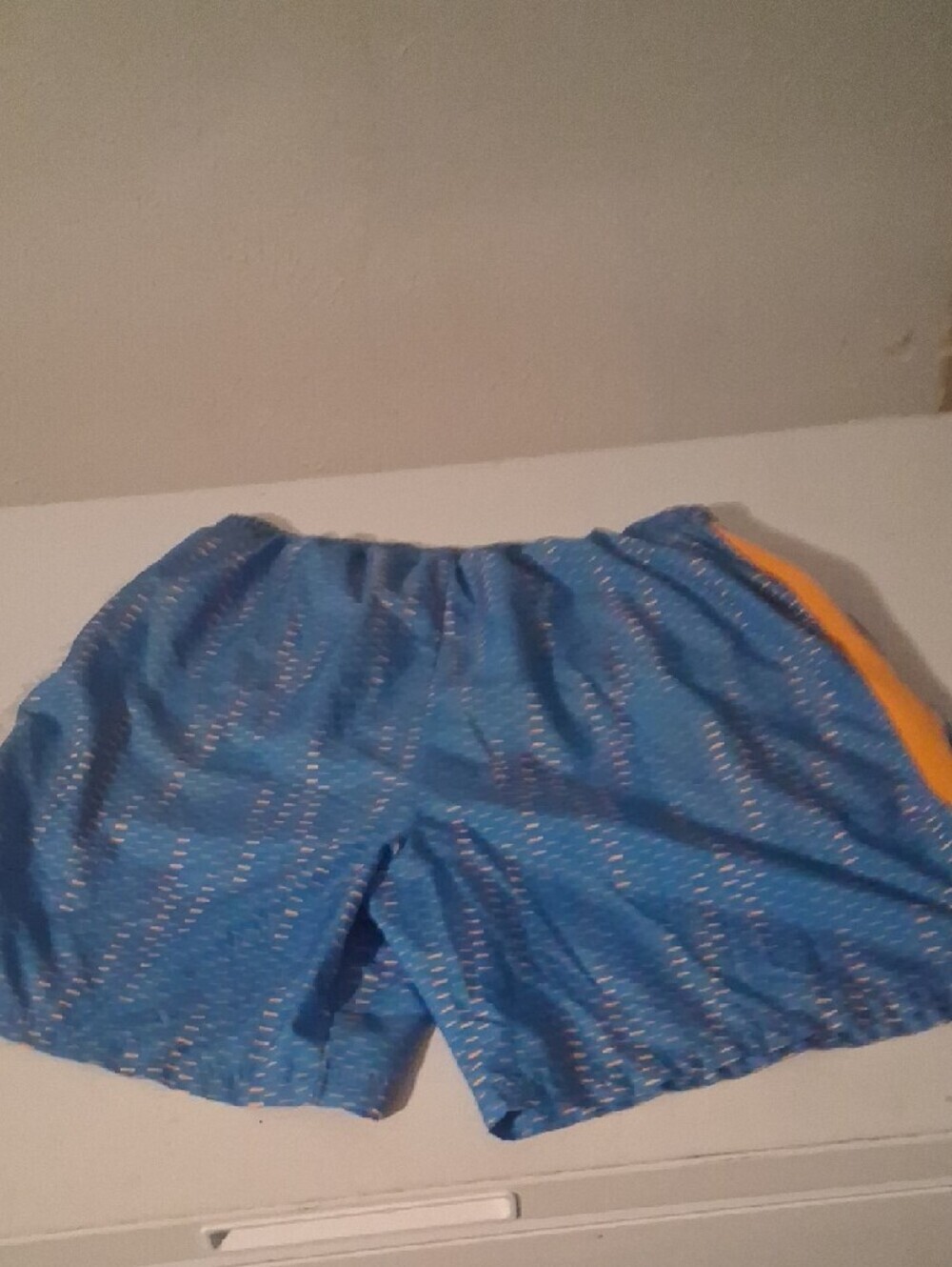 Nike Dri-Fit Men's XL Blue Orange Dotted Athletic Shorts - Picture 3 of 5